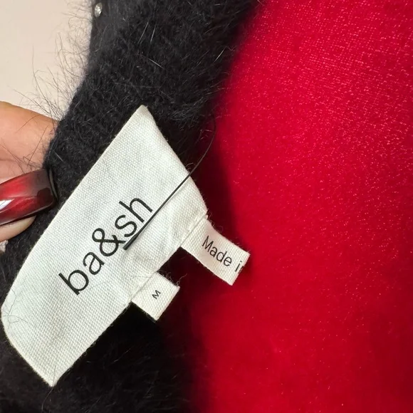 Ba&sh Printed Scoop Neck Sweater